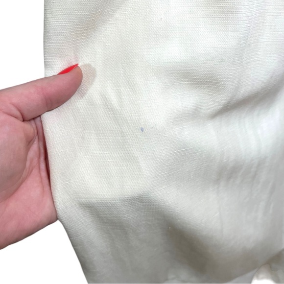 Hatch Cream Tisha Maternity Pleated Puff Sleeve Ruffled Hem Dress - Picture 5 of 6